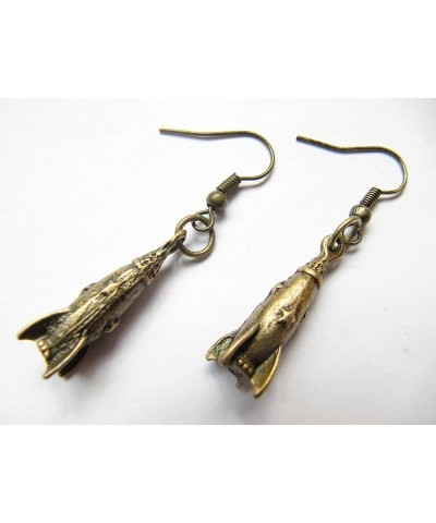 Rocket earrings,Gun earrings,Bomb earrings, hand Grenade Bullet Car Pistol Earrings 7 Rocket 2.4x0.9x0.9cm $6.36 Earrings