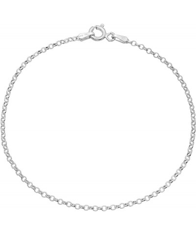 1mm-5mm Solid .925 Sterling Silver Round Rolo Chain Necklace or Bracelet 7.0 Inches 1.7mm Bracelet $31.89 Necklaces