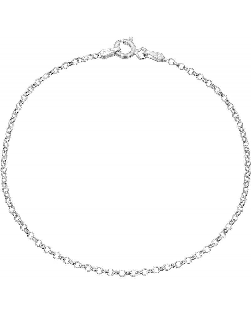 1mm-5mm Solid .925 Sterling Silver Round Rolo Chain Necklace or Bracelet 7.0 Inches 1.7mm Bracelet $31.89 Necklaces