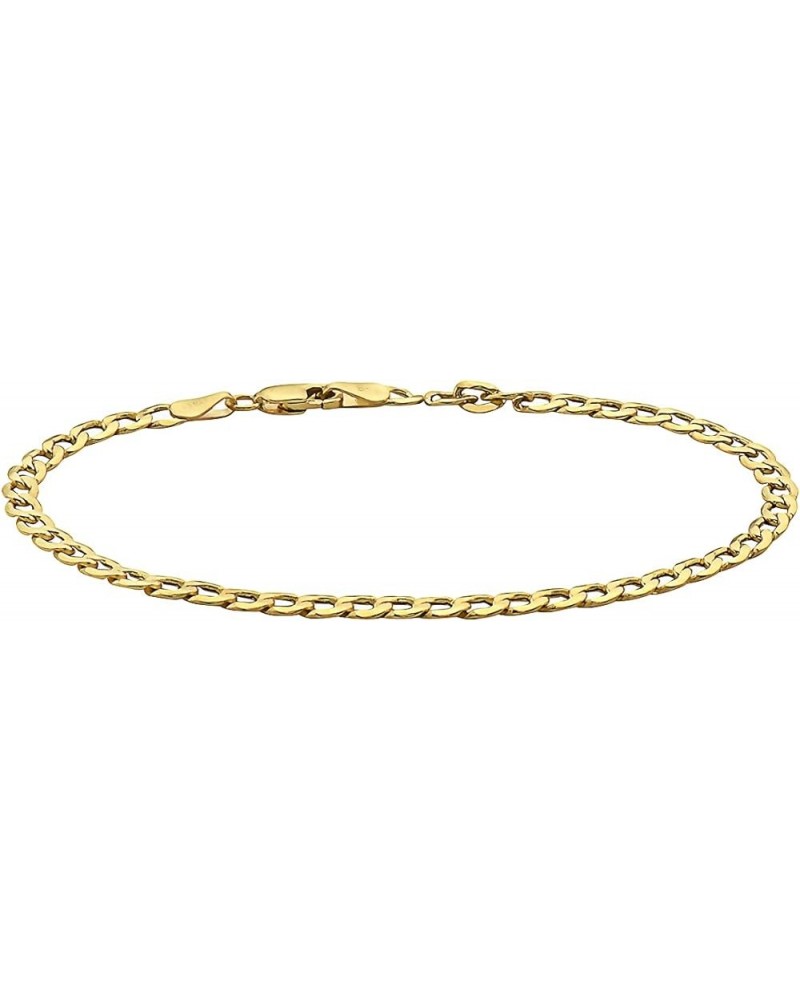 10K Yellow Gold 3.5MM Curb/Cuban Chain Bracelet or Necklace, For Men and Women, Unisex Gold Jewelry 7 3.5MM, Yellow $78.97 Br...