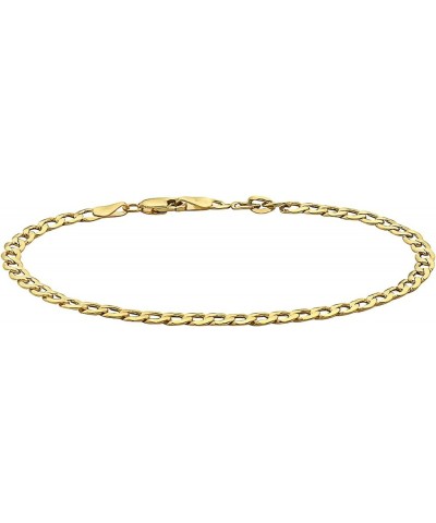 10K Yellow Gold 3.5MM Curb/Cuban Chain Bracelet or Necklace, For Men and Women, Unisex Gold Jewelry 7 3.5MM, Yellow $78.97 Br...