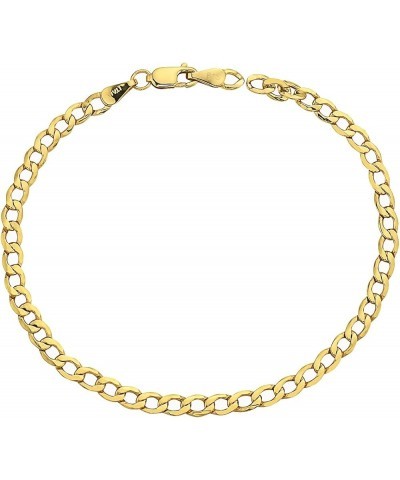 10K Yellow Gold 3.5MM Curb/Cuban Chain Bracelet or Necklace, For Men and Women, Unisex Gold Jewelry 7 3.5MM, Yellow $78.97 Br...