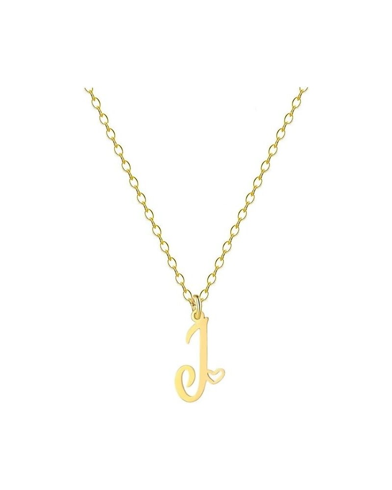 Gold Heart Initial Necklace for Women Dainty Letter Heart Nnecklace Minimalist Alphabet Letter Charm Pendant Necklace Jewelry...