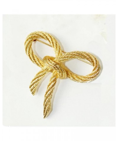 Elegant Gold Color Bow Tie Brooch Lapel Pin For Women Simple Dress Coat Cardigan Wedding Jewelry Gifts $6.66 Brooches & Pins