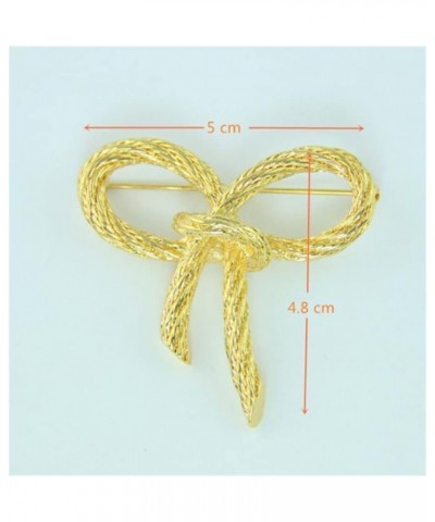 Elegant Gold Color Bow Tie Brooch Lapel Pin For Women Simple Dress Coat Cardigan Wedding Jewelry Gifts $6.66 Brooches & Pins