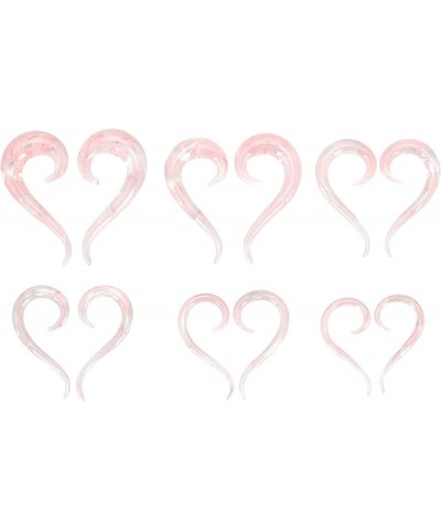 2 PC Glass Ear Tapers Plugs 8G-00G Seahorse Spiral Gauges Piercing Jewelry Set 4G(5mm) Pink $8.63 Body Jewelry