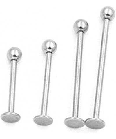 6 Pcs Especially Long 1.2mm Fine Needle Flat Tongue Nails Lips Ring Dimples Cheek Silver rod length 22 mm 3 mm ball $10.83 Bo...