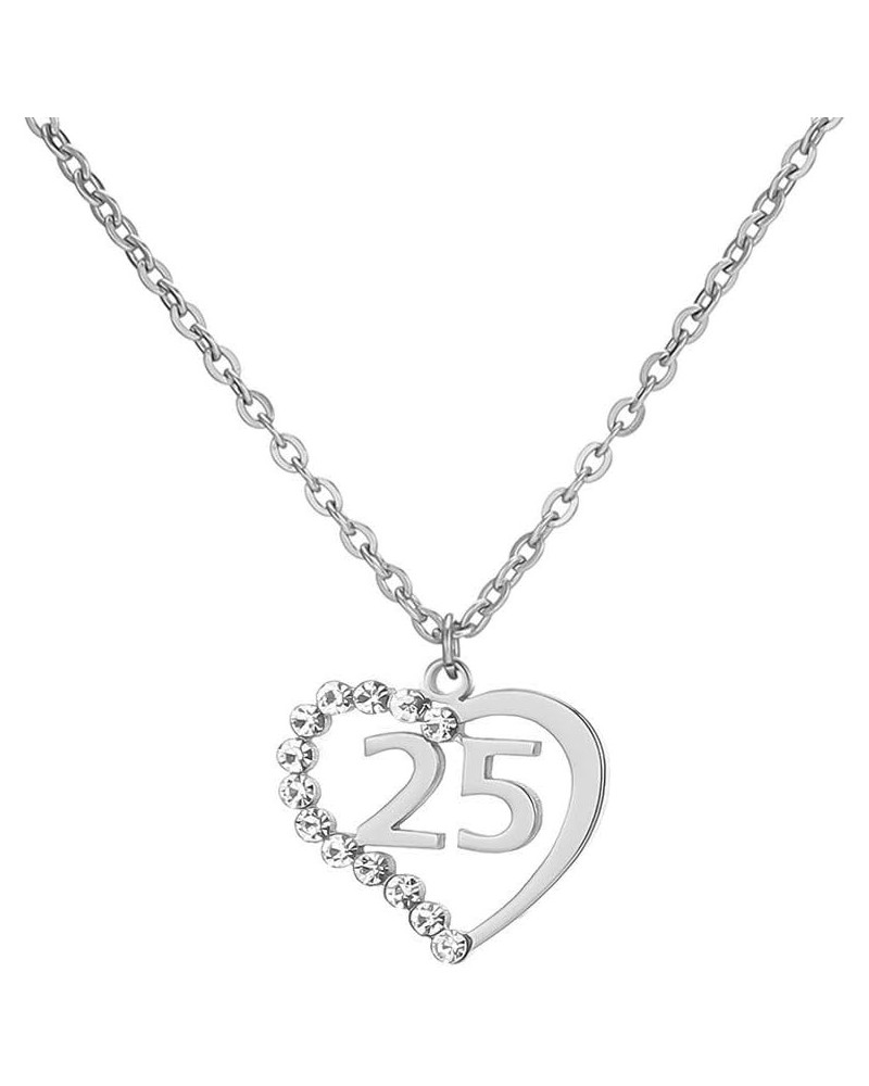 Stainless Steel Birth Year Number 10 to 99 Necklace Birthday Gift Anniversary Jewelry for Women 25 $13.03 Necklaces