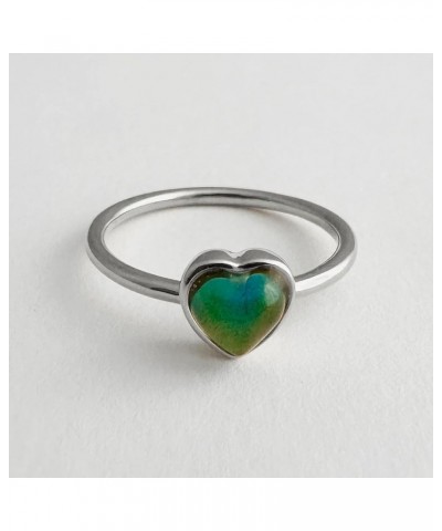 Heart Mini Mood Stone Color Changing Ring | Minimalist Fun Dainty Jewelry Gold 8 $12.37 Rings