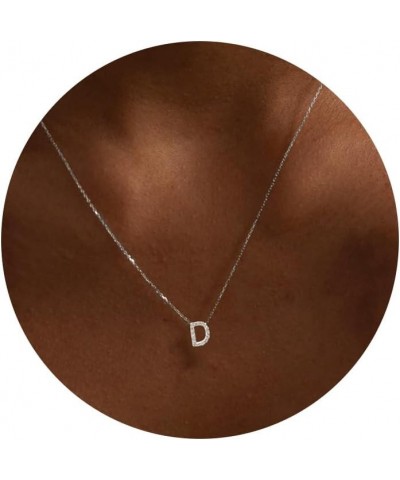 Initial Necklaces for Women,Dainty Gold Letter Necklace 14K Gold Plated Initial Necklace Cute CZ Personlized Name Pendant Nec...