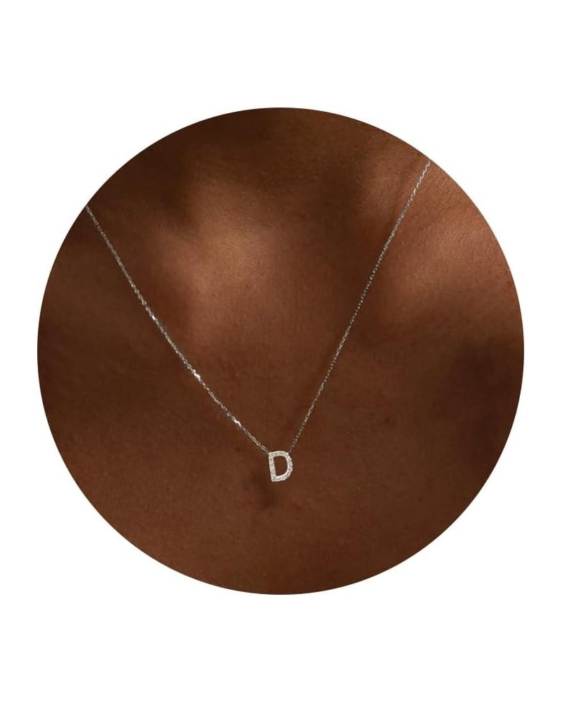 Initial Necklaces for Women,Dainty Gold Letter Necklace 14K Gold Plated Initial Necklace Cute CZ Personlized Name Pendant Nec...