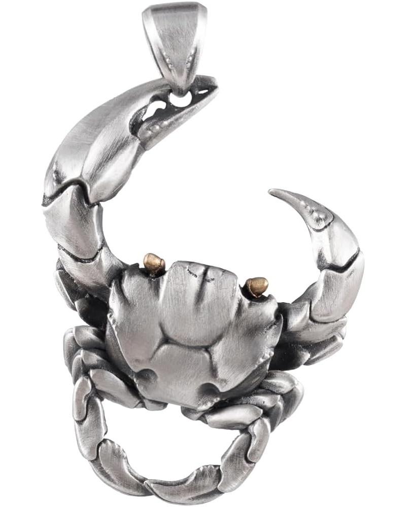 Crab Pendant Necklace Sea Life Charm Jewelry Gift for Men Women, Animal Charm for Jewelry Necklace Keychain Oxidized Silver $...