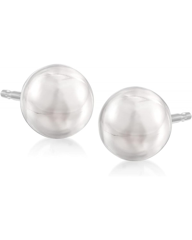 14kt White Gold Ball Stud Earrings 7mm $33.28 Earrings