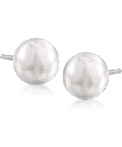 14kt White Gold Ball Stud Earrings 7mm $33.28 Earrings