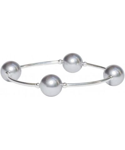 Blessing Bracelet 12MM Silver Crystal Pearls 8 Inches $14.00 Bracelets