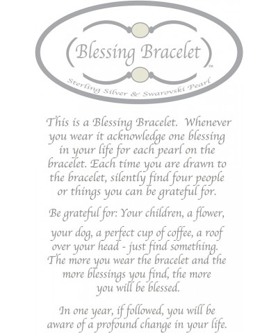 Blessing Bracelet 12MM Silver Crystal Pearls 8 Inches $14.00 Bracelets