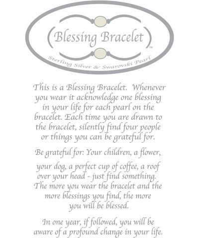 Blessing Bracelet 12MM Silver Crystal Pearls 8 Inches $14.00 Bracelets