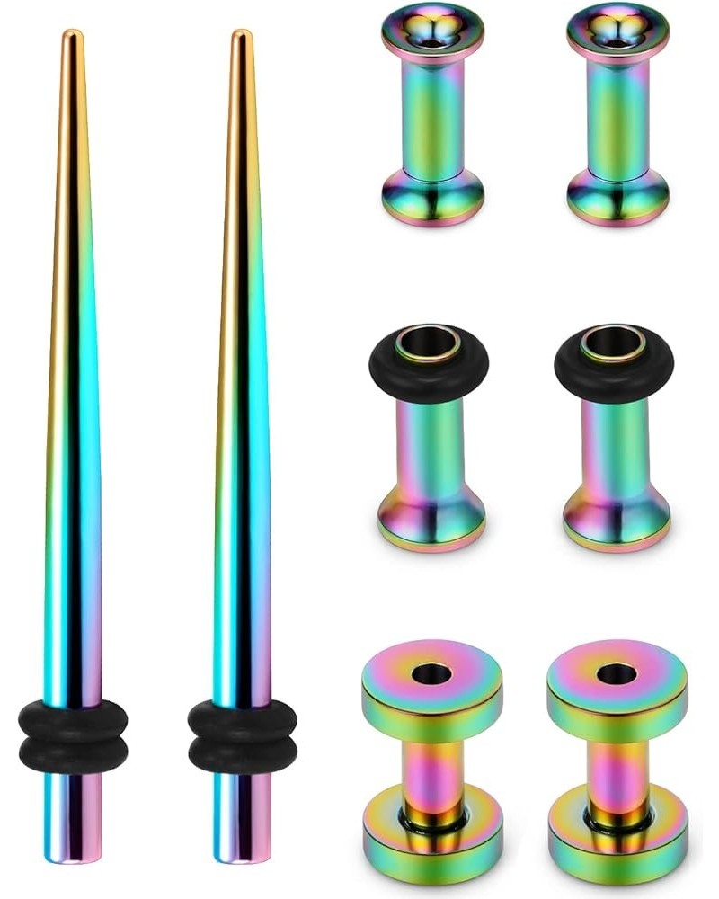 8G 6G 4G 2G 0G 00G 316L Surgical Stainless Steel Ear Gauges Plugs Tunnels Taper Stretching Kit Expander Piercing Jewelry for ...