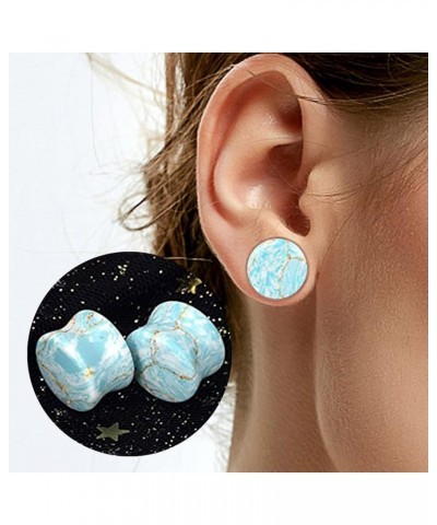 2pcs-8pcs Natural Stone Plugs Opalite Quartz Agate Cat's Eye Ear Gauges Piercing Jewelry 2g-16mm Textured Stone $3.65 Body Je...