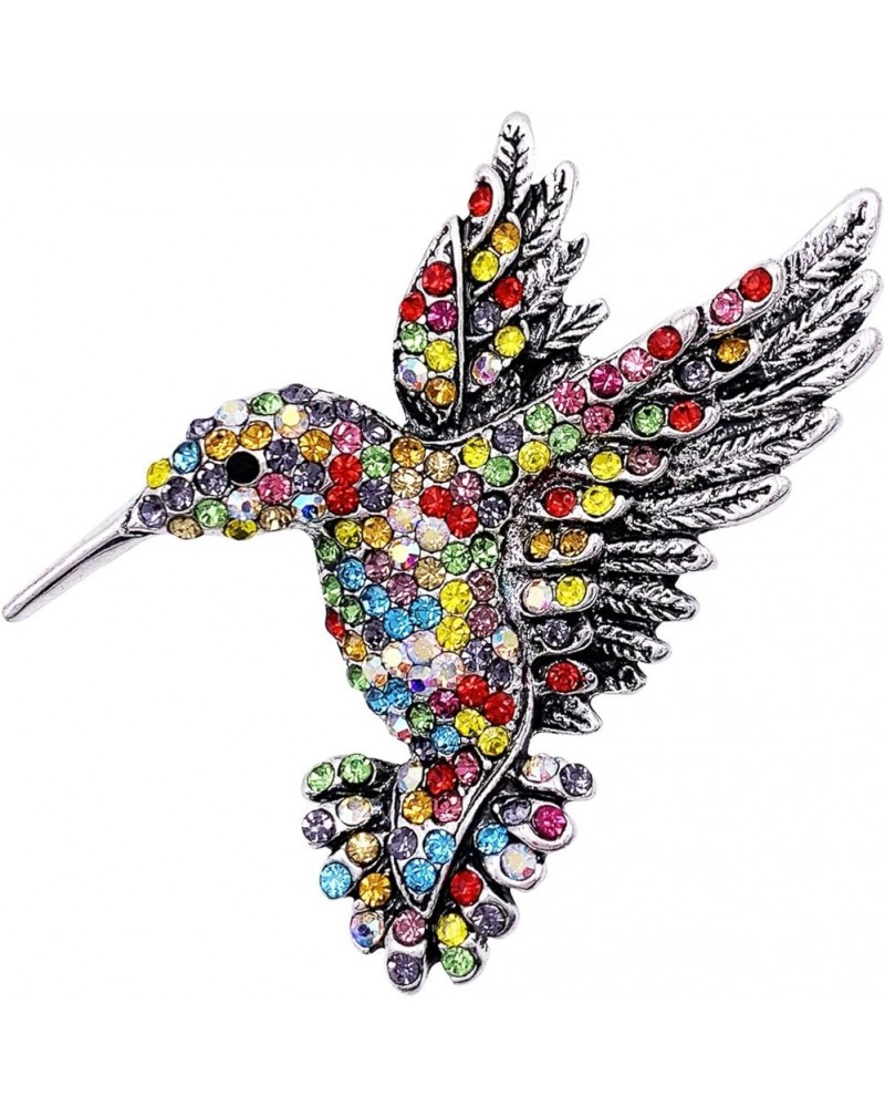 Antique Tone Bird Hummingbird Multi Color Austrian Crystal Pin Brooch Jewelry Color 3 $7.41 Brooches & Pins