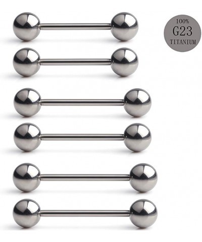 Grade 23 Titanium Externally Threaded Nipple Shield Barbell Ring Bar Body Piercing 14G 16G 2-6PCS 3 Pairs - 14GA $11.39 Body ...