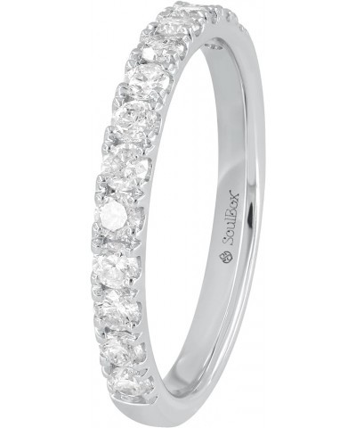 0.75 Carat Half Eternity Round Diamond Wedding Eternity Anniversary Band for Women 10K White Gold $237.91 Rings