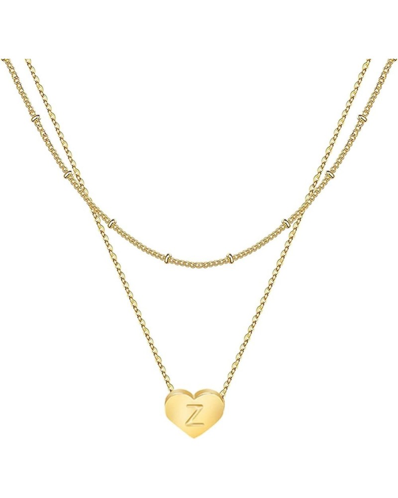 Gold Necklace for Women Girl Gifts Cute Letter Love Initial Necklaces for Women Teen Girls Gold Layered Necklaces One Size Z ...