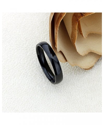 2mm 4mm 6mm 8mm Mens Womens Titanium Wedding Band Ring Silver/Gold/Rose Gold/Black Band Ring 4mm Black $10.05 Rings