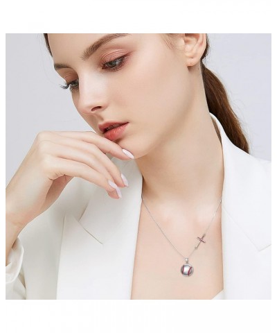 Baseball Bat cross Necklace Sterling Silver Cross Pendant for Women Men Girls Boy，with 20in Chian $11.12 Necklaces