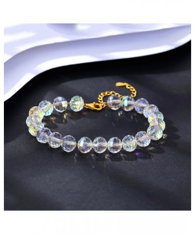 S925 Sterling Silver Dainty Luxury Clear Swarovski Elements Crystal Bead Bracelets Fashion Jewelry Gift for Women & Teen Girl...