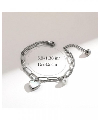 Charm Bracelet for Women Teen Girls, Anchor Bracelet Engraved Bible Verse Proverbs 4:23 Stainless Steel Bracelet Love Pedant ...