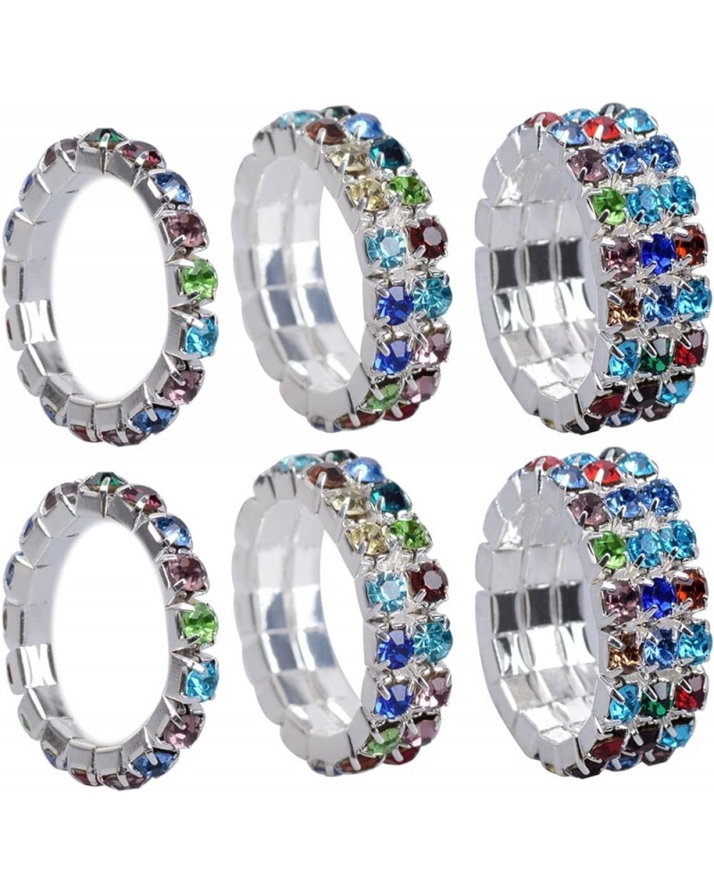 6pcs Elastic Crystal Toe Ring Silver Rhinestone Accessories Body Jewelry… Colorful $9.35 Body Jewelry