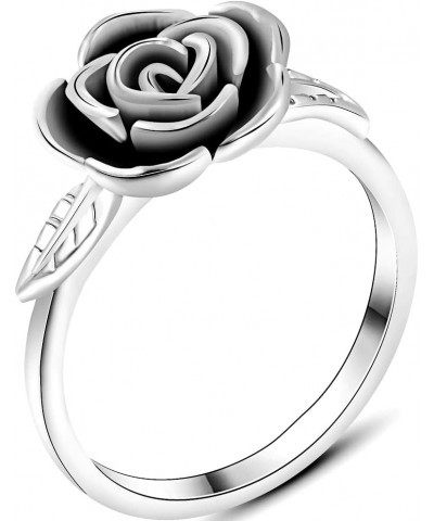 Stainless Steel Rose Flower Style Promise Statement Party Ring Silver $5.93 Rings