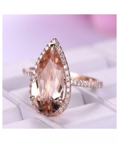 925 Silver Super Flash Large Water Drop Shaped Gemstone Women's Ring Luxury Rose Gold Jewelry Found Diamond Ring Found Women'...