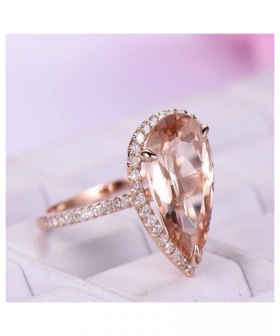 925 Silver Super Flash Large Water Drop Shaped Gemstone Women's Ring Luxury Rose Gold Jewelry Found Diamond Ring Found Women'...