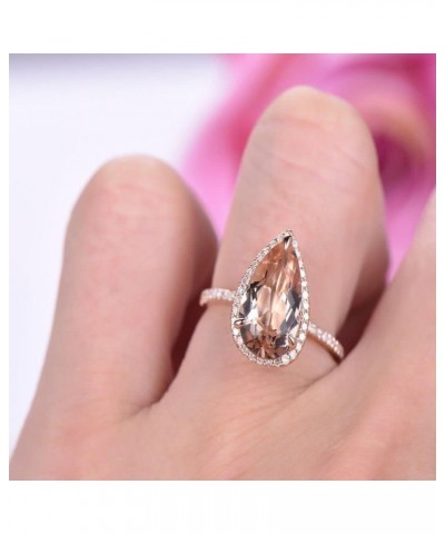 925 Silver Super Flash Large Water Drop Shaped Gemstone Women's Ring Luxury Rose Gold Jewelry Found Diamond Ring Found Women'...