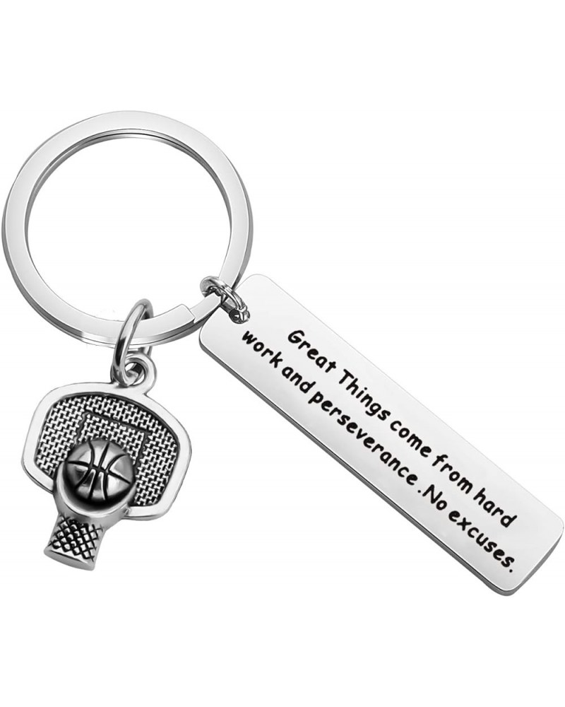 Basketball Player Gift Basketball Lover Keychain Gift For Basketball Team Steel $10.25 Pendants