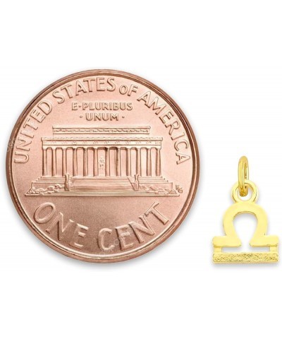 Solid 10k Gold Zodiac Charm Available in A-Z, Tiny Cute Horoscope Jewelry Cancer $14.62 Pendants